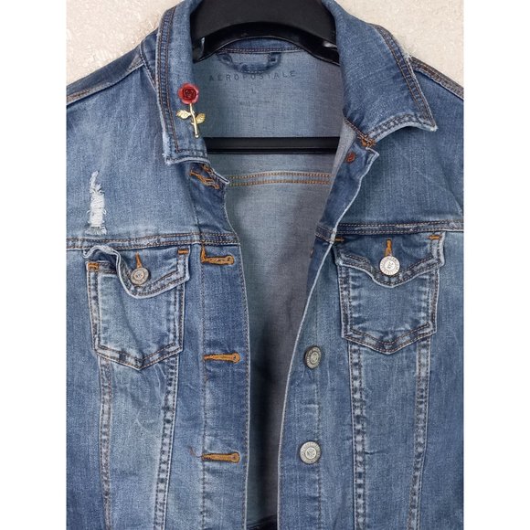 Aeropostale Denim womens size 7 Jacket blue color - Picture 3 of 8